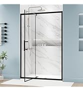 DELAVIN 56-59 in. Semi-Frameless Double Sliding Tub Door